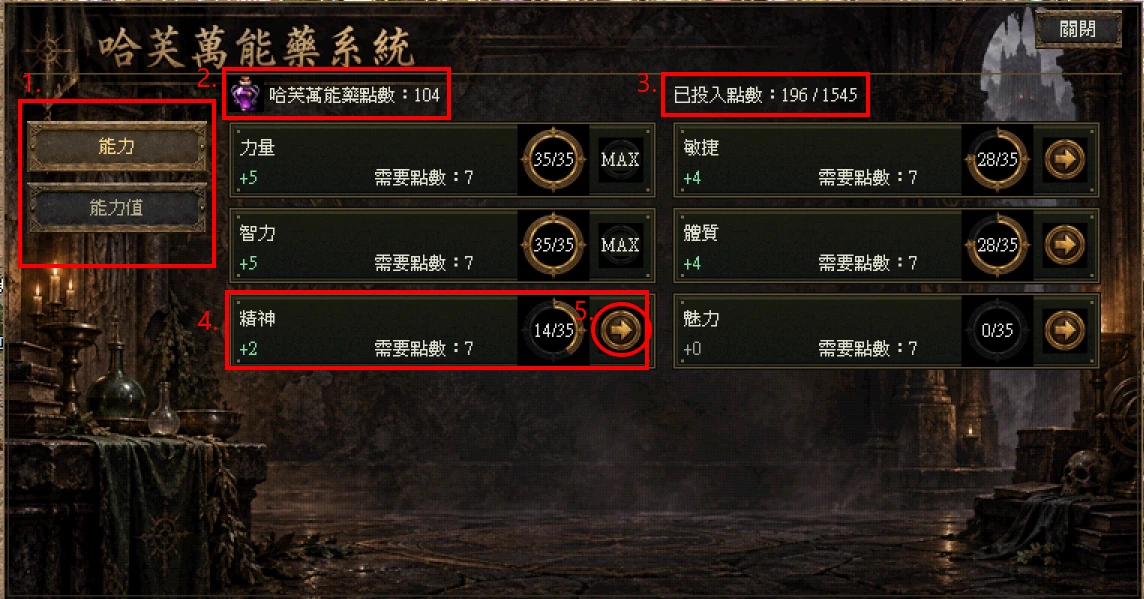 哈芙萬能藥系統:提升六種基本能力